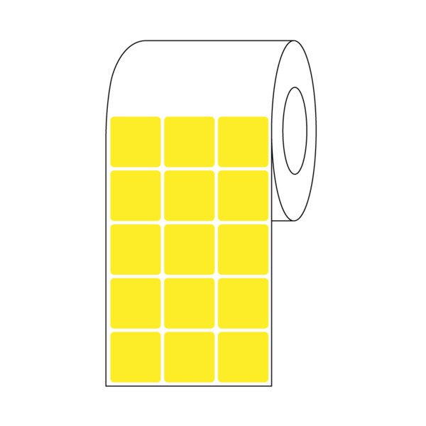 Xylene Resistant Slide Label, 7/8" x 7/8", 3 Across Yellow